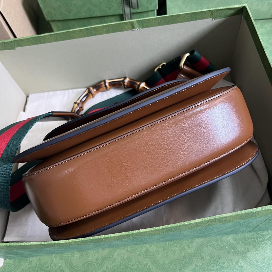 Gucci Bamboo 1947 Medium Top Handle Bag(26-17-9cm) - FashionPlug