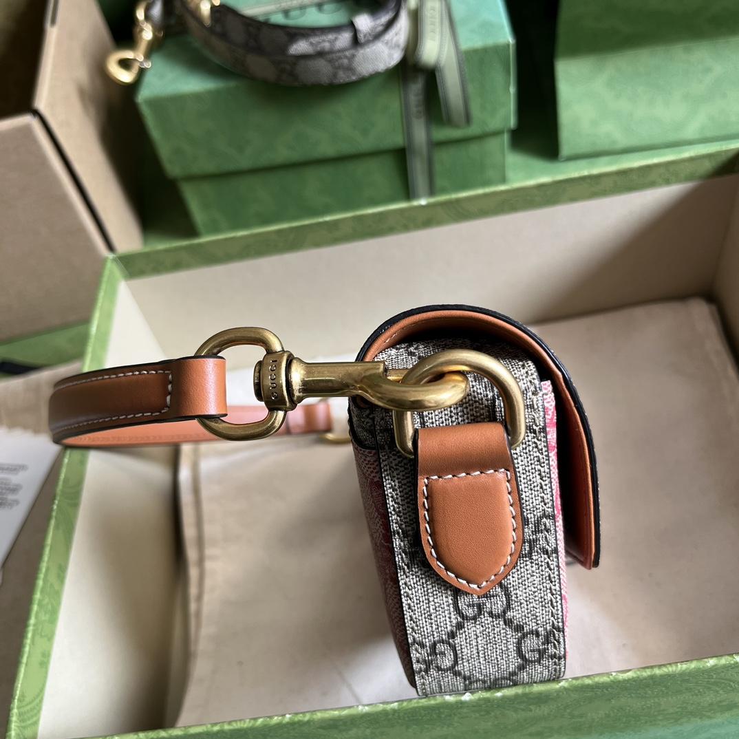Gucci GG Top Handle Mini Bag With Web(13-18*10-4.5cm) - FashionPlug