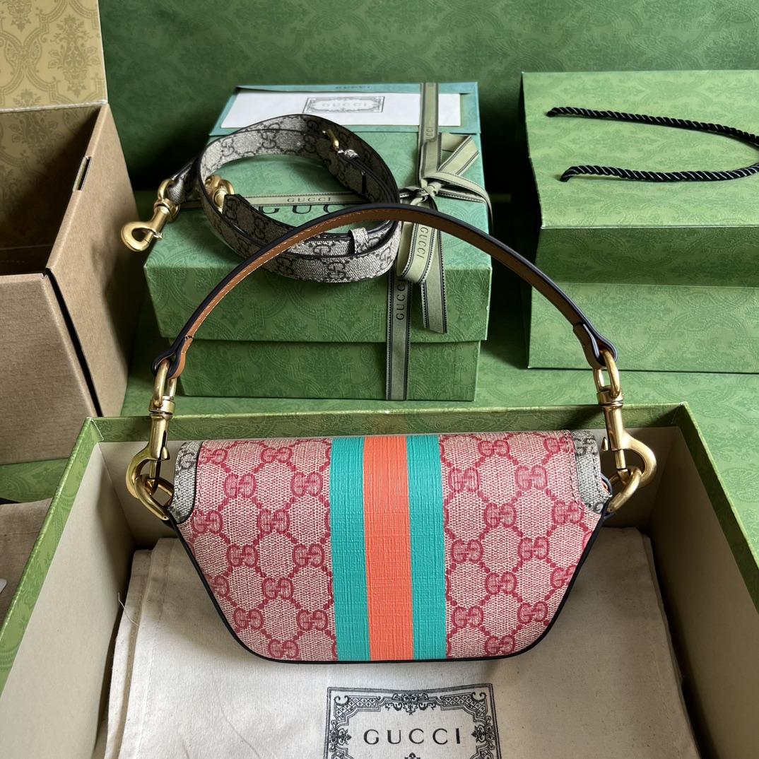 Gucci GG Top Handle Mini Bag With Web(13-18*10-4.5cm) - FashionPlug