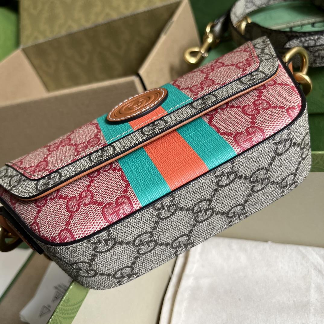 Gucci GG Top Handle Mini Bag With Web(13-18*10-4.5cm) - FashionPlug