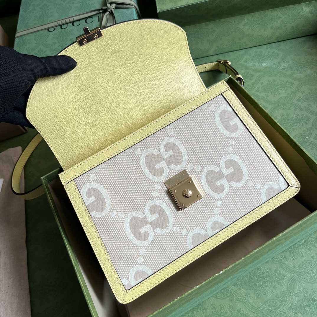 Gucci Ophidia Jumbo GG Top Handle Bag(25-17.5-7cm) - FashionPlug