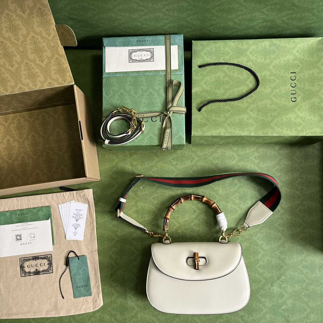 Gucci Bamboo 1947 Medium Bag(26-17-9cm) - FashionPlug