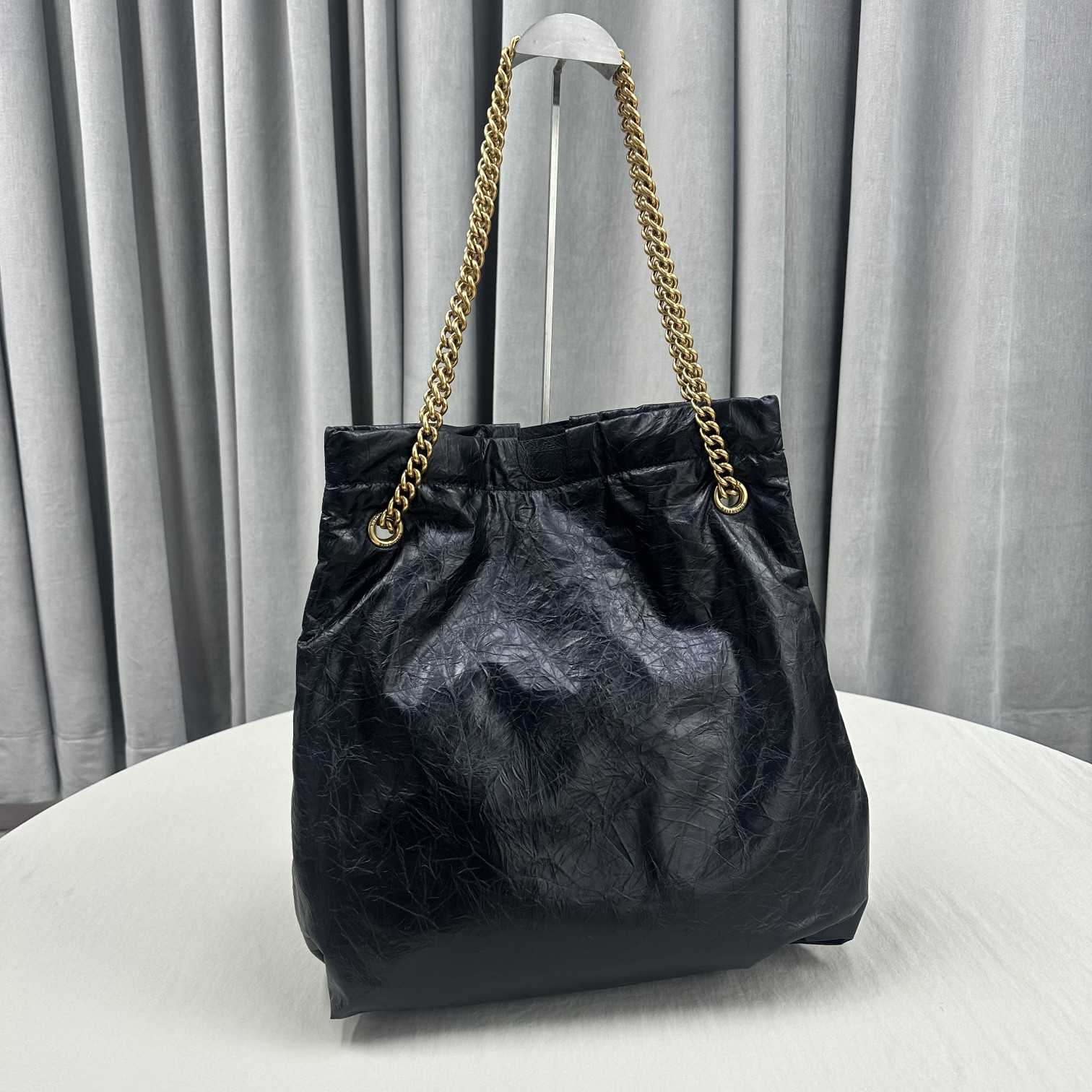 Balenciaga Women's Crush Medium Tote Bag In Black(39-46-14cm) - FashionPlug