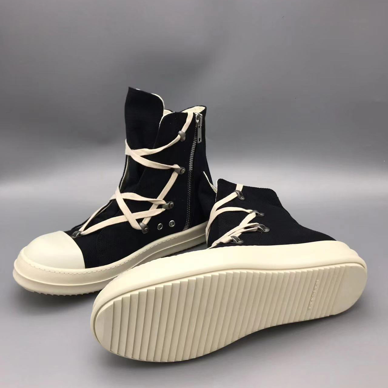 Rick Owens Drkshdw Black Hexagon Sneakers - FashionPlug