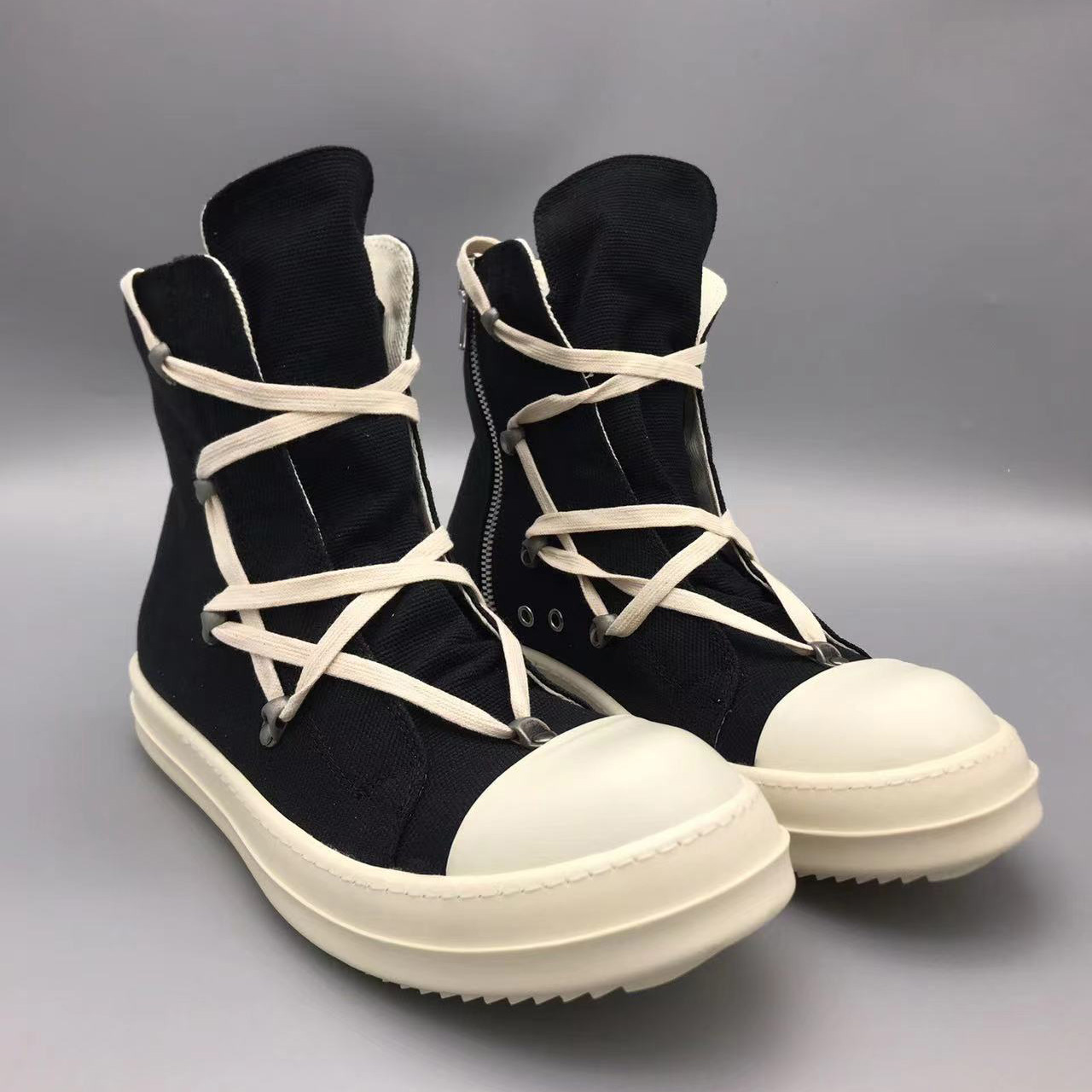 Rick Owens Drkshdw Black Hexagon Sneakers - FashionPlug