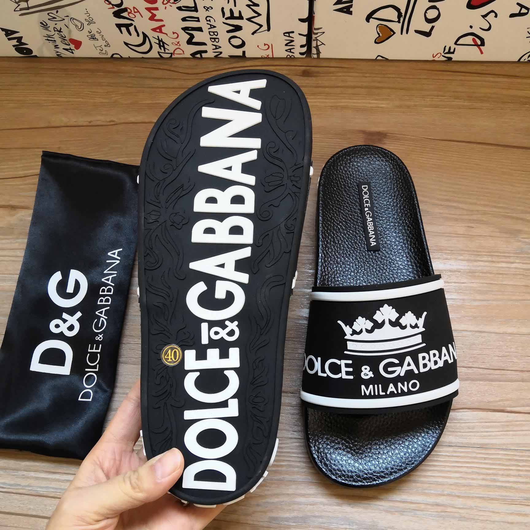 Dolce & Gabbana Logo Slides - FashionPlug