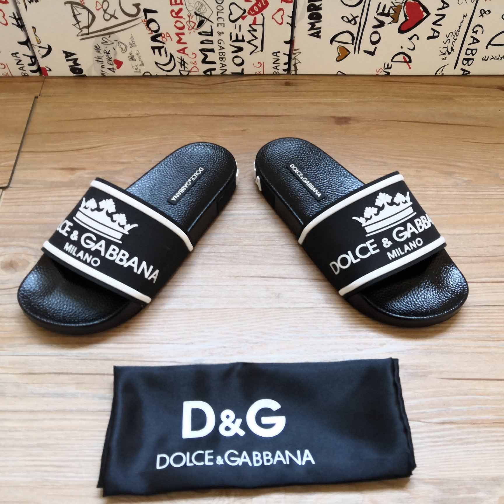 Dolce & Gabbana Logo Slides - FashionPlug