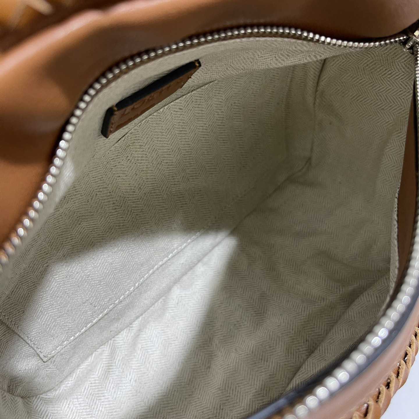 Loewe Women's Brown Puzzle Woven Small Bag(24*16.5*10cm) - FashionPlug