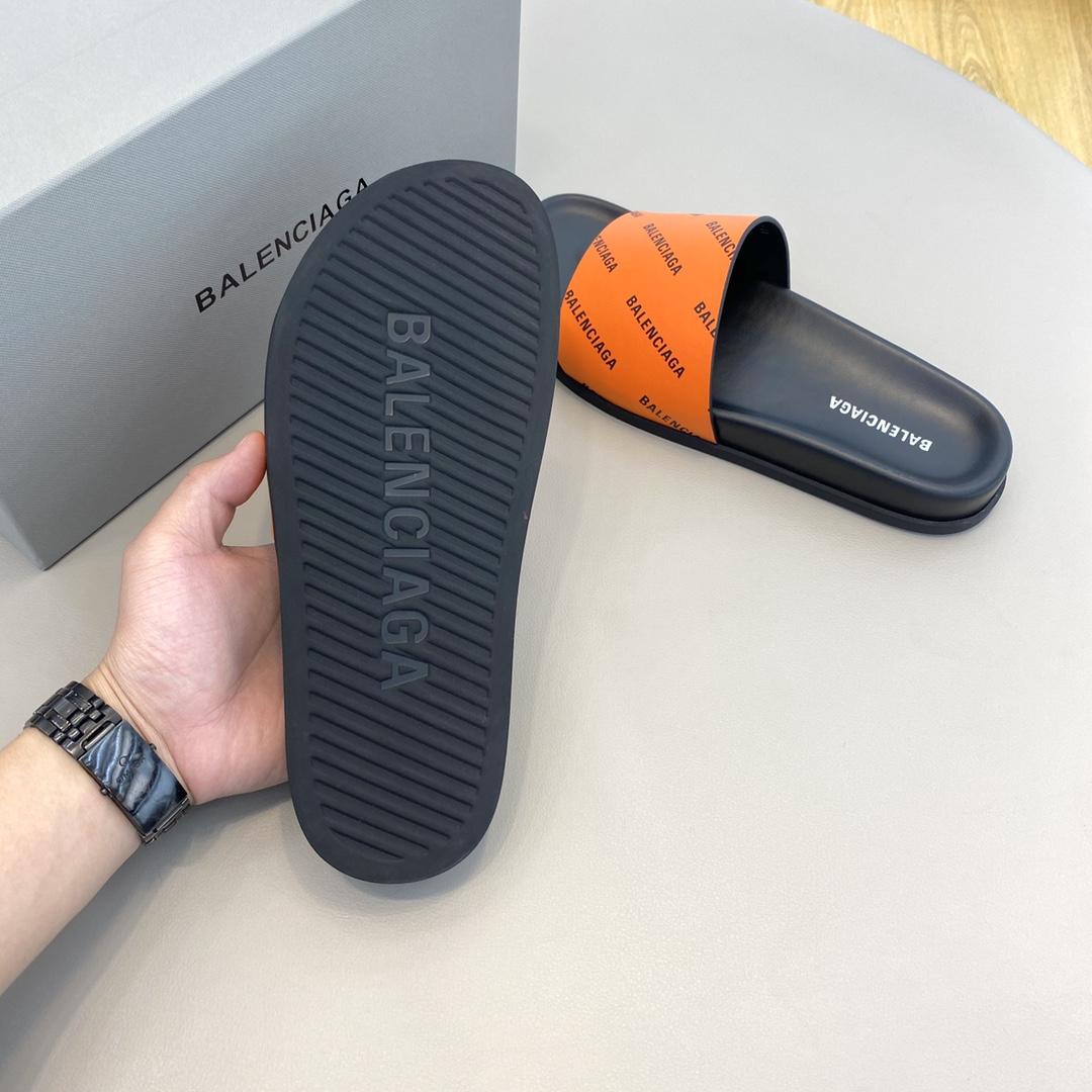 Balenciaga Logo Slide Sandal  - FashionPlug