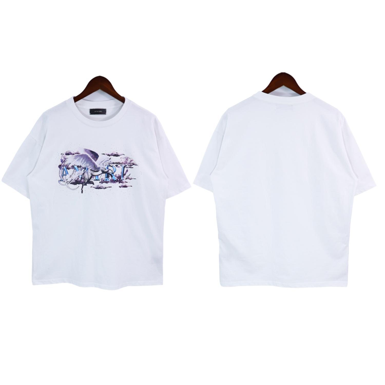 Amiri Pegasus Script Logo Tee - FashionPlug