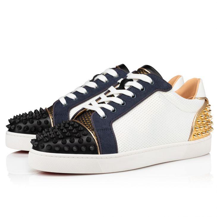 Christian Louboutin Seavaste 2 Low-Top Sneakers - King fabric And Spikes - Multicolor - FashionPlug