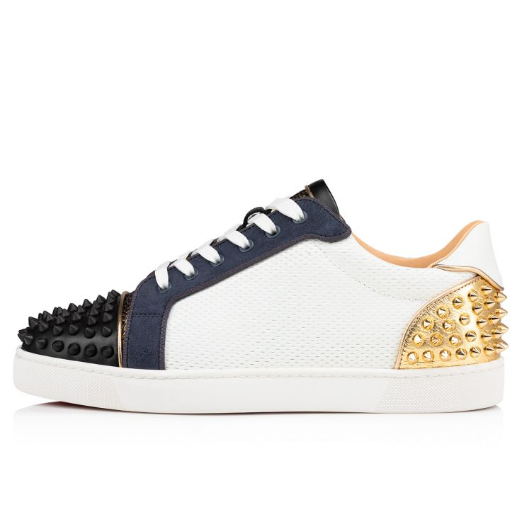 Christian Louboutin Seavaste 2 Low-Top Sneakers - King fabric And Spikes - Multicolor - FashionPlug