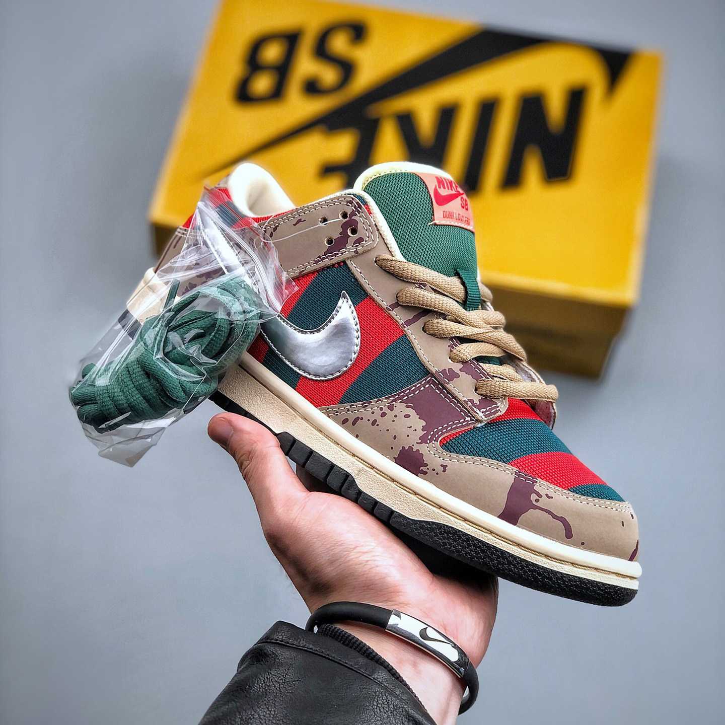 Nike Dunk SB Low Freddy Krueger Sneakers     313170-202 - FashionPlug