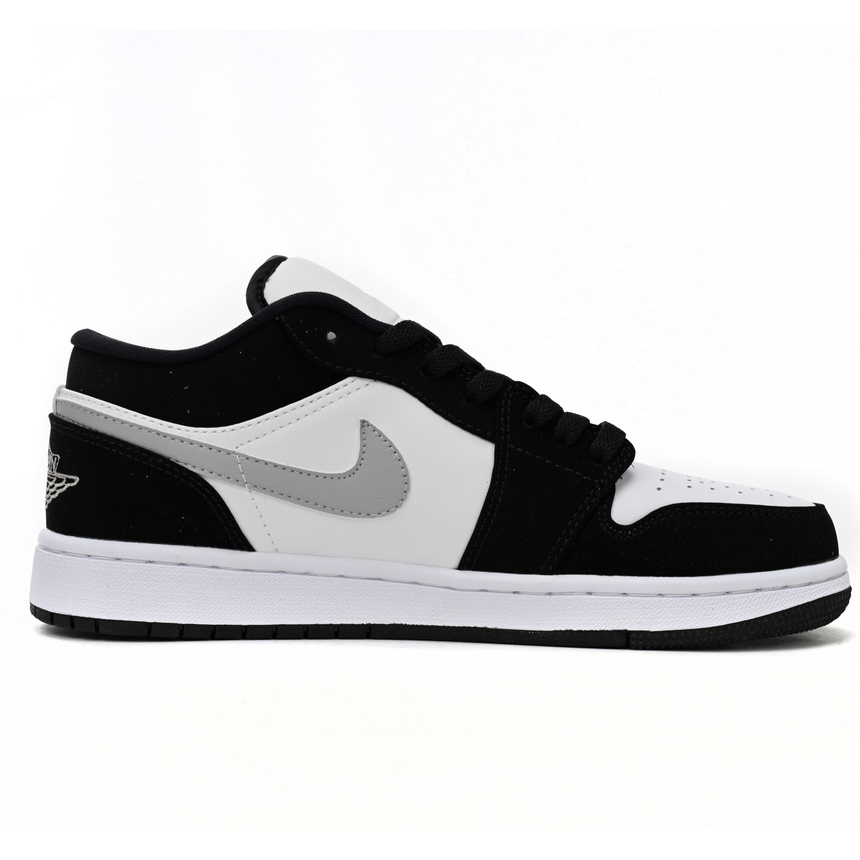 Air Jordan 1 Low Black and White Gray Sneaker    552780-018 - FashionPlug