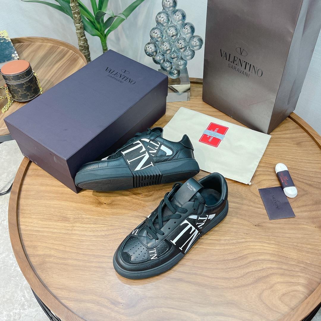 Valenti Low-top Calfskin VL7N Sneaker With Bands - FashionPlug