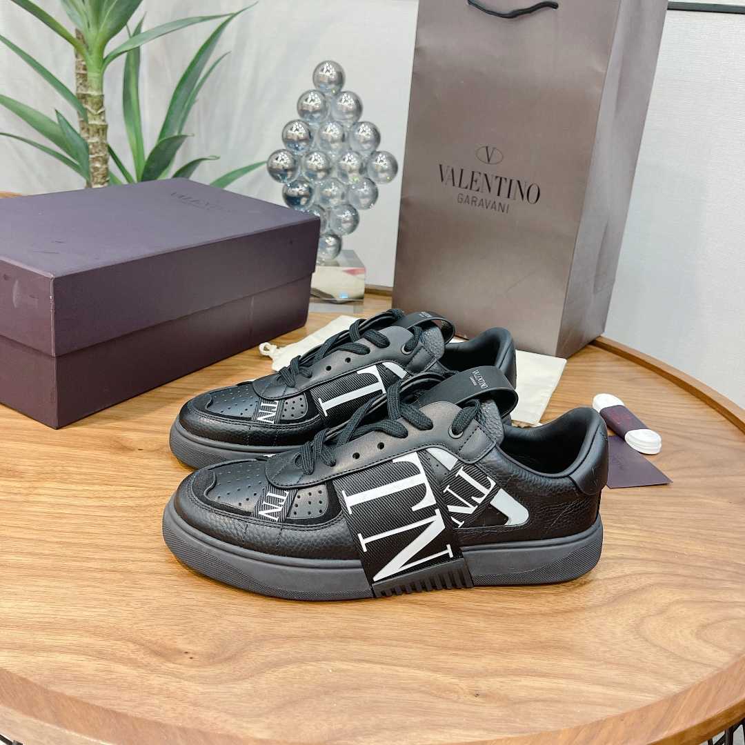 Valenti Low-top Calfskin VL7N Sneaker With Bands - FashionPlug
