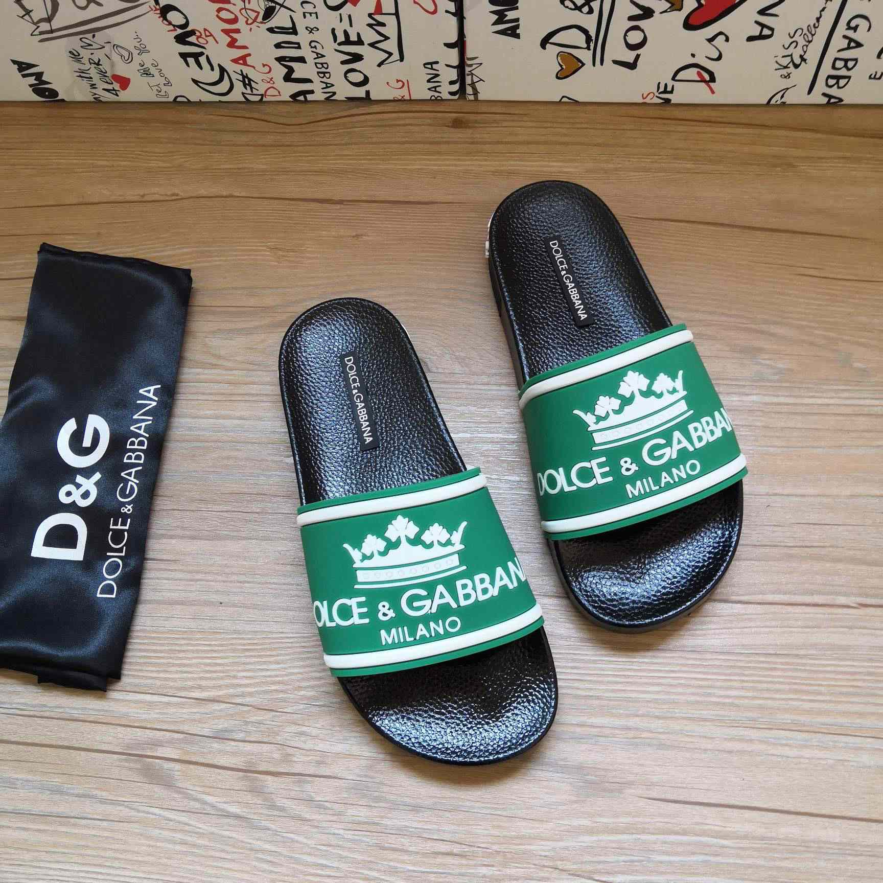 Dolce & Gabbana Logo Slides - FashionPlug