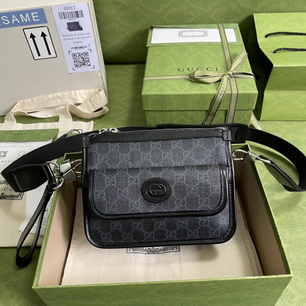 Gucci Messenger Bag With Interlocking G(21*16.5*8cm)    - FashionPlug