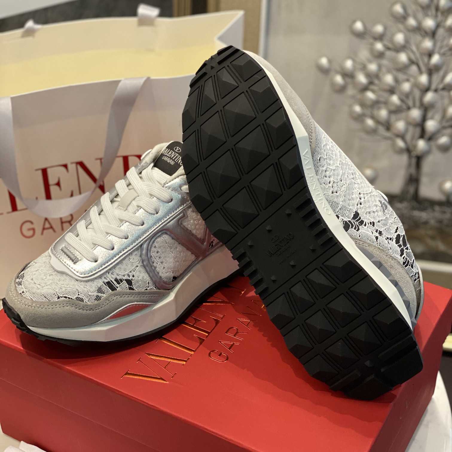 Valenti Lace And Mesh Lacerunner Sneaker  - FashionPlug