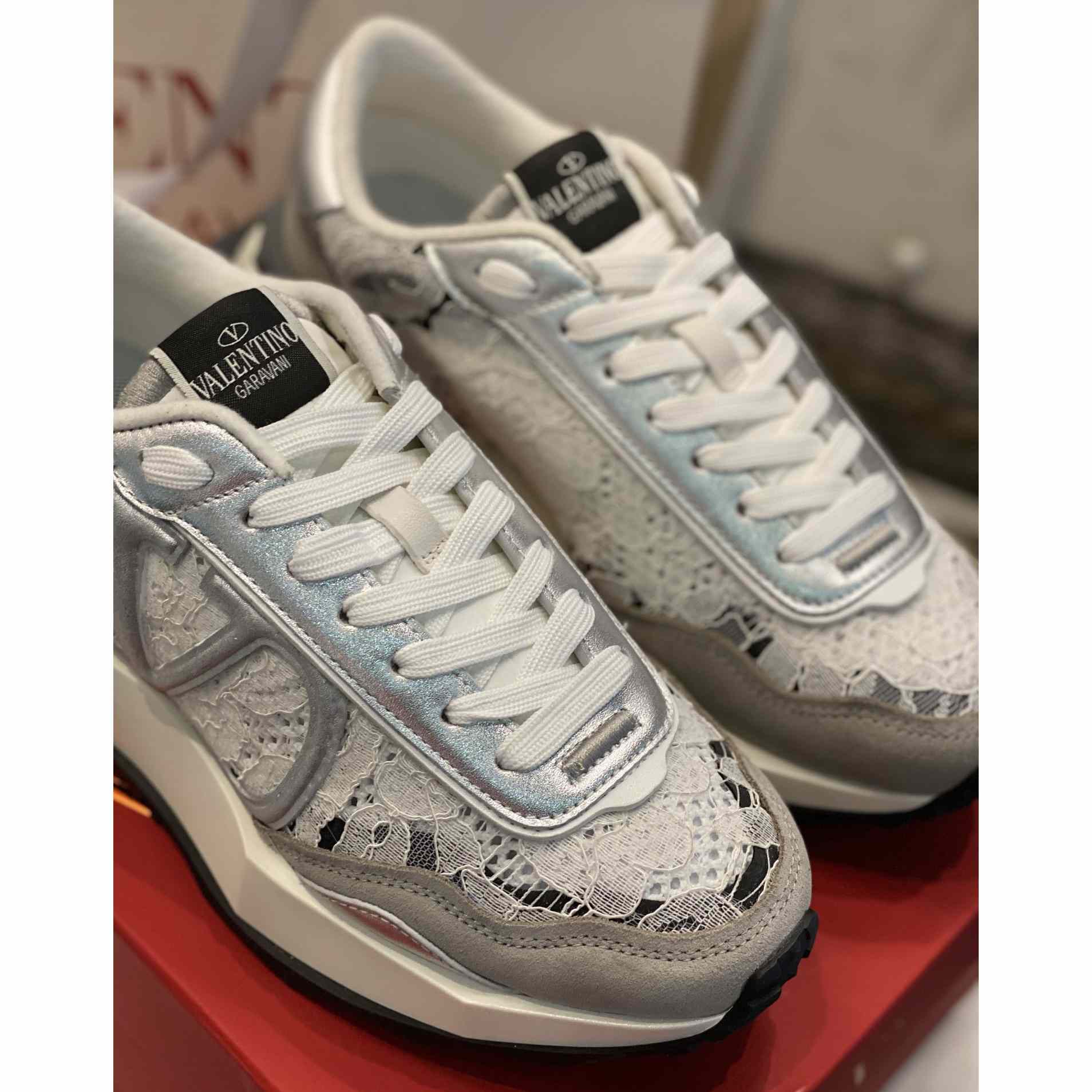 Valenti Lace And Mesh Lacerunner Sneaker  - FashionPlug