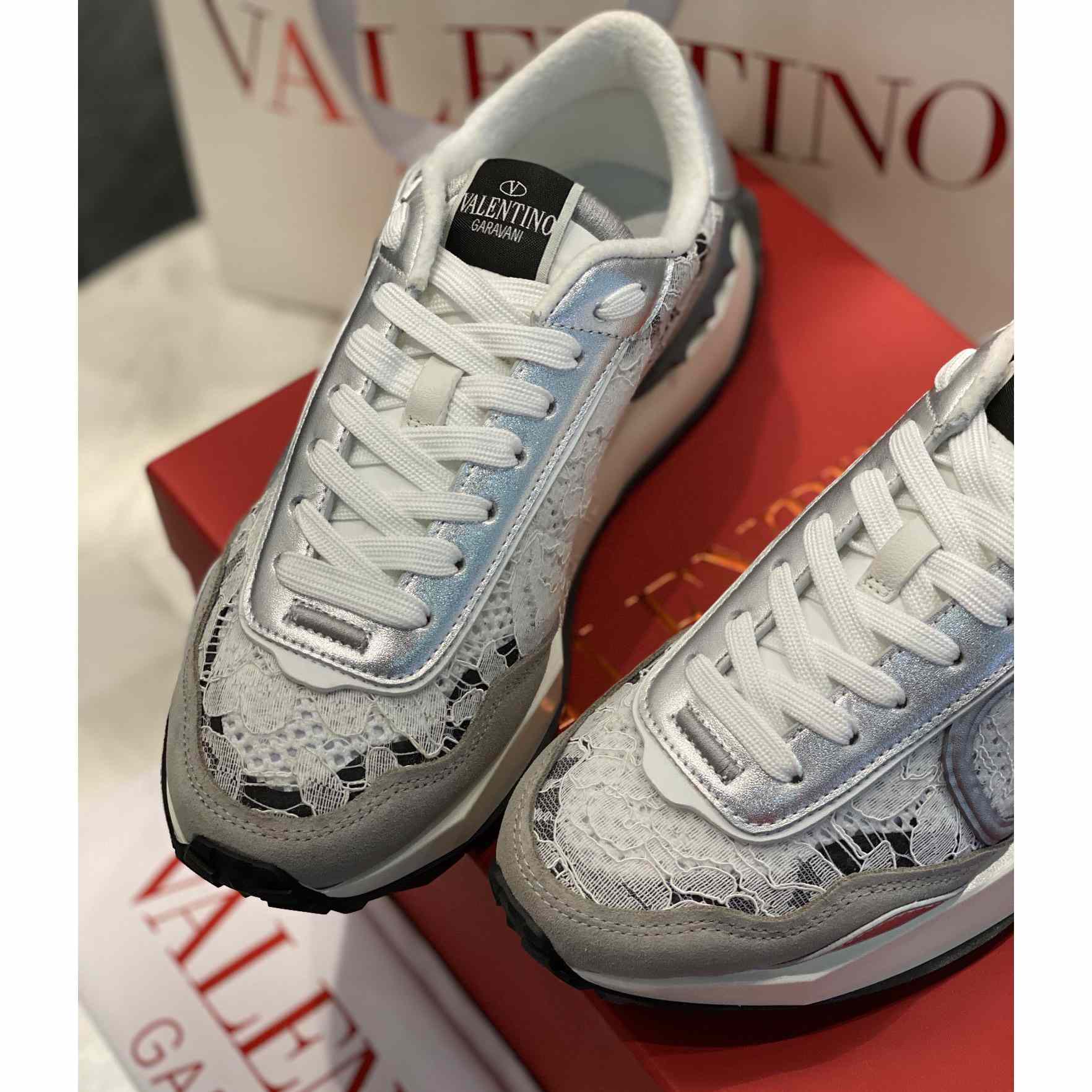 Valenti Lace And Mesh Lacerunner Sneaker  - FashionPlug