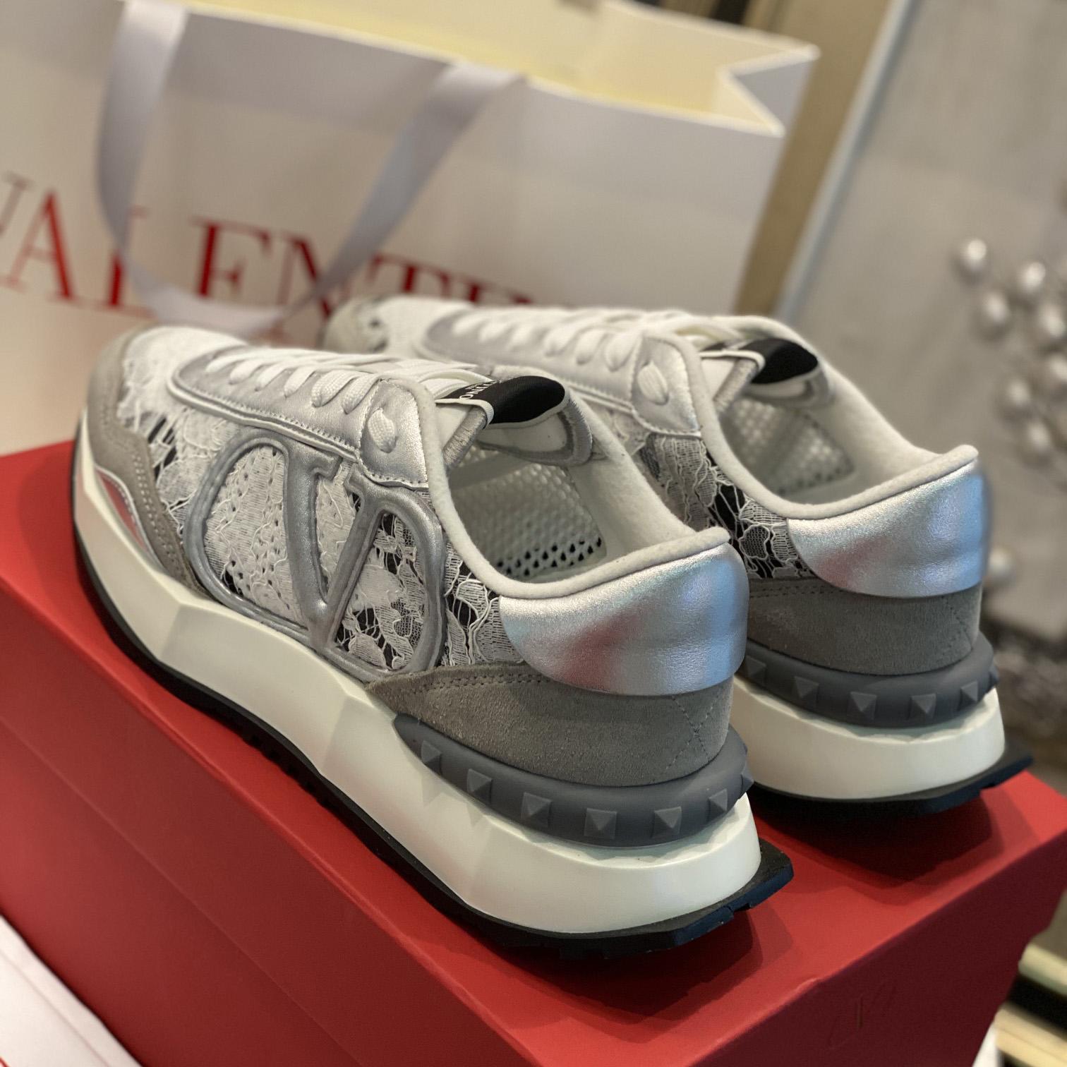 Valenti Lace And Mesh Lacerunner Sneaker  - FashionPlug