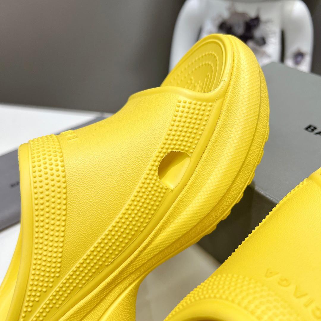 Balenciaga Women's Pool Crocs™ Slide Sandal In Yellow - FashionPlug