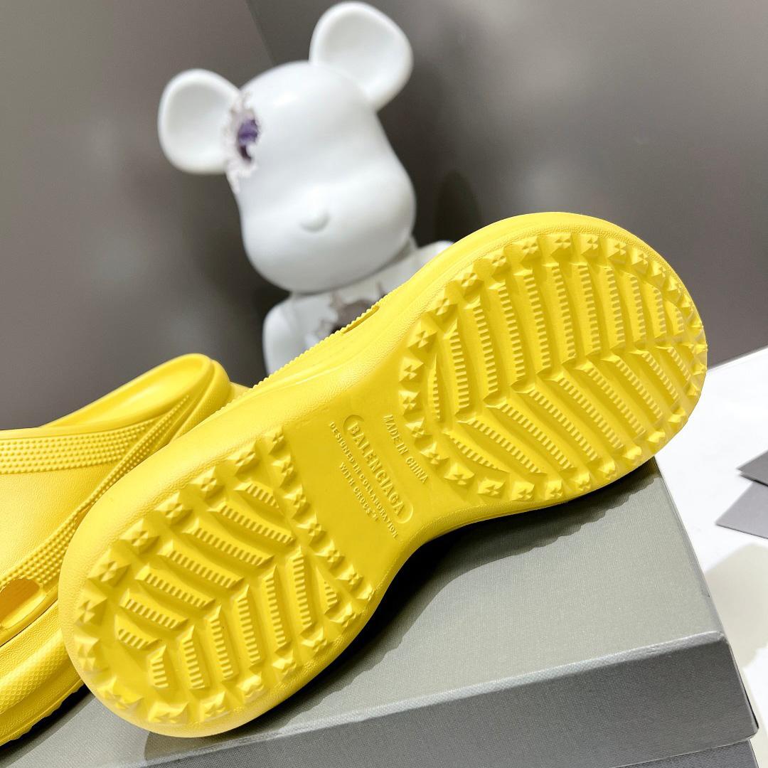 Balenciaga Women's Pool Crocs™ Slide Sandal In Yellow - FashionPlug