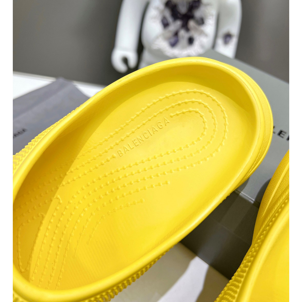 Balenciaga Women's Pool Crocs™ Slide Sandal In Yellow - FashionPlug