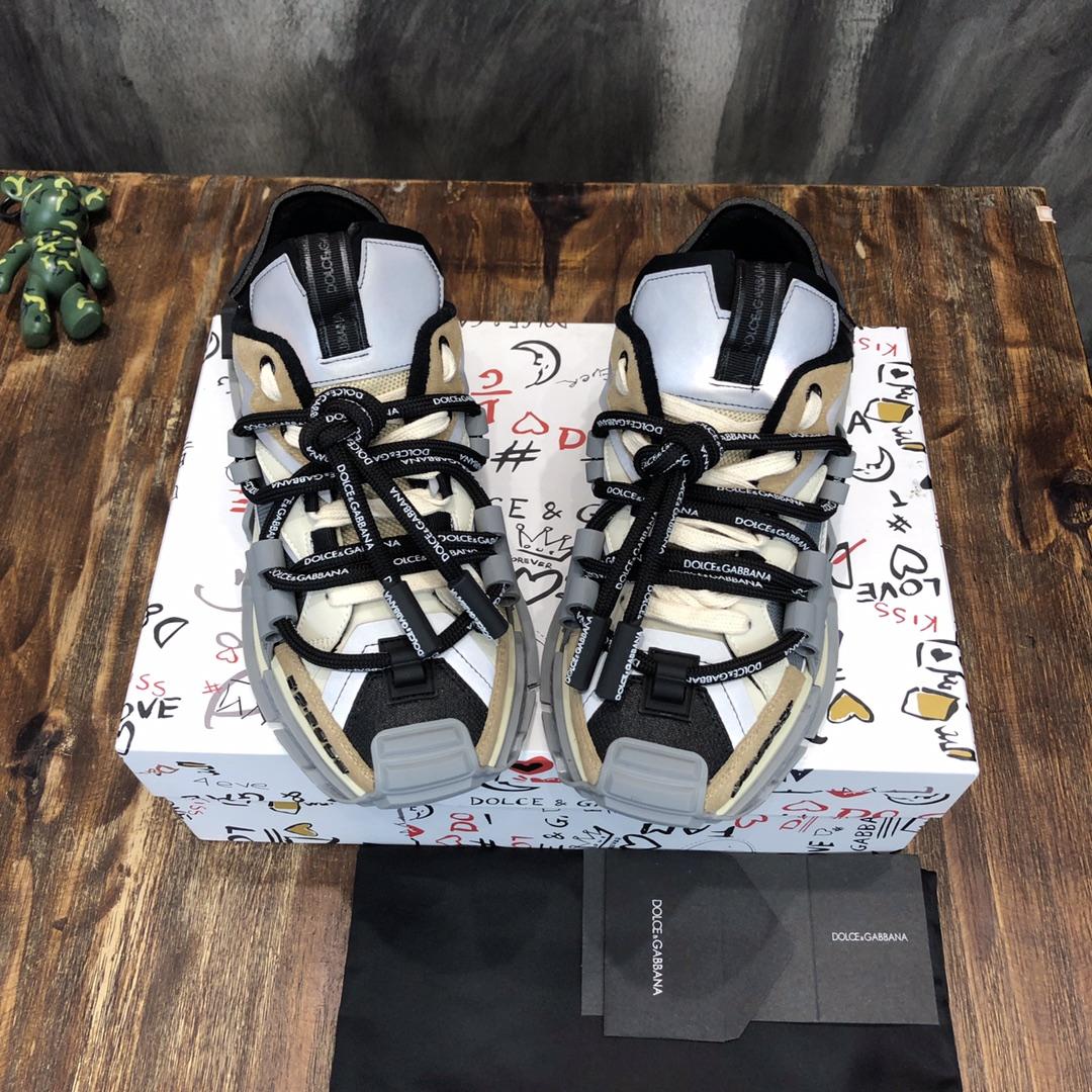 Dolce & Gabbana Mixed-materials Space Sneakers - FashionPlug