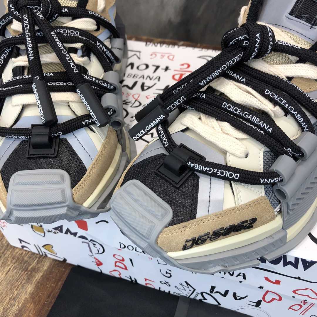 Dolce & Gabbana Mixed-materials Space Sneakers - FashionPlug