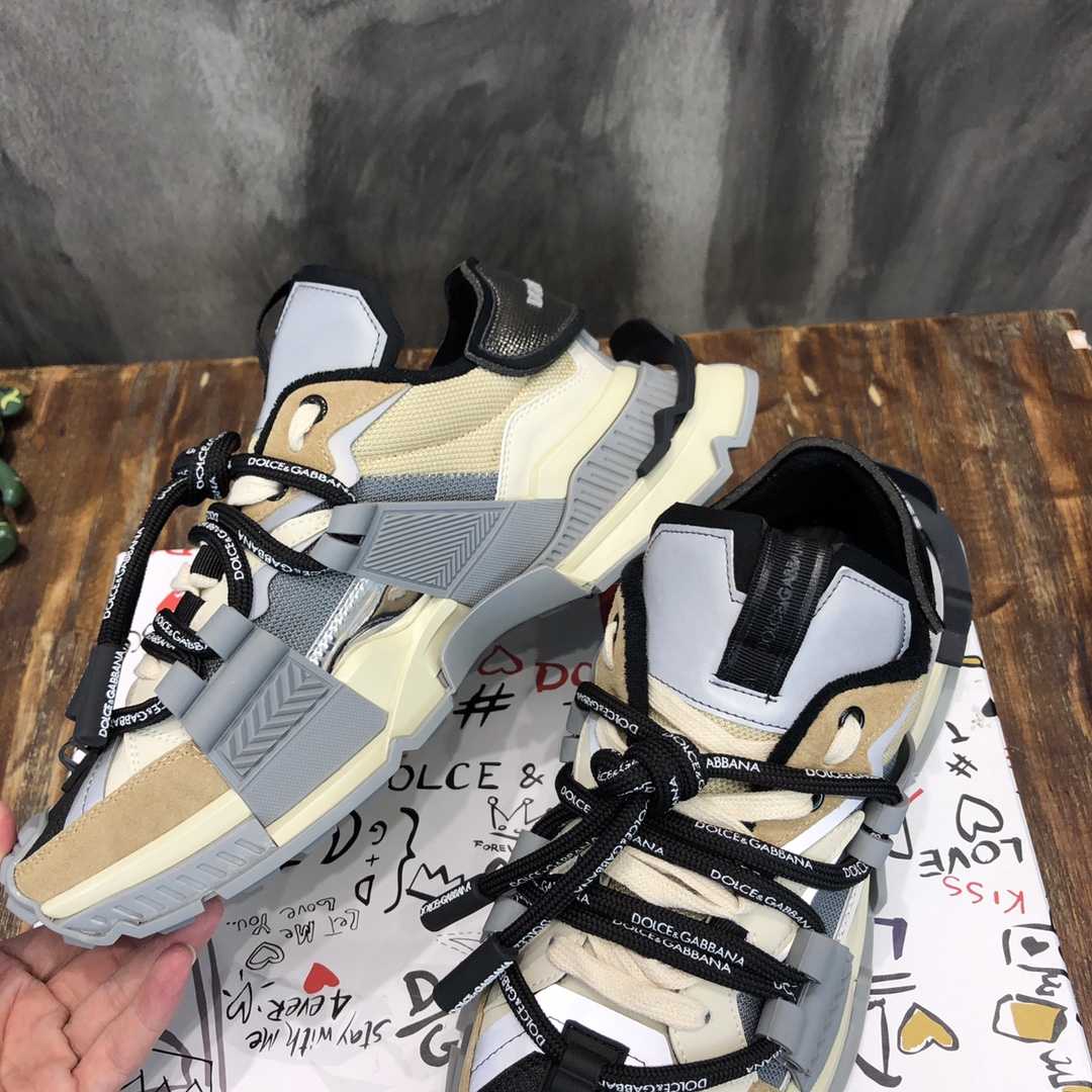 Dolce & Gabbana Mixed-materials Space Sneakers - FashionPlug