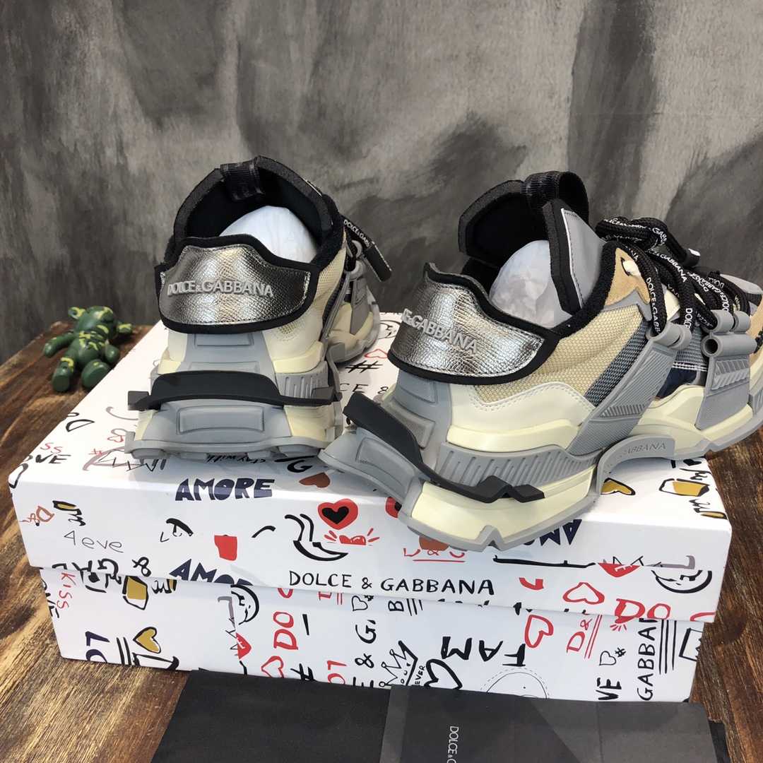 Dolce & Gabbana Mixed-materials Space Sneakers - FashionPlug