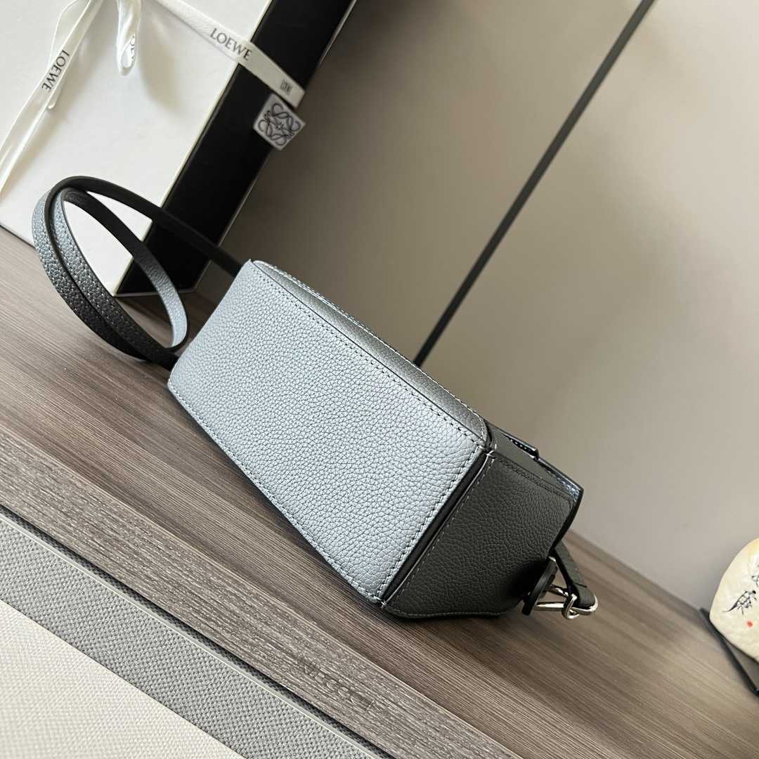 Loewe Small Puzzle Bag In Soft Grained Calfskin Grey Color - FashionPlug