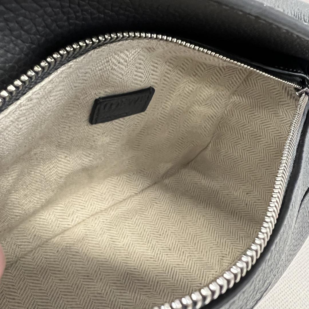 Loewe Small Puzzle Bag In Soft Grained Calfskin Grey Color - FashionPlug