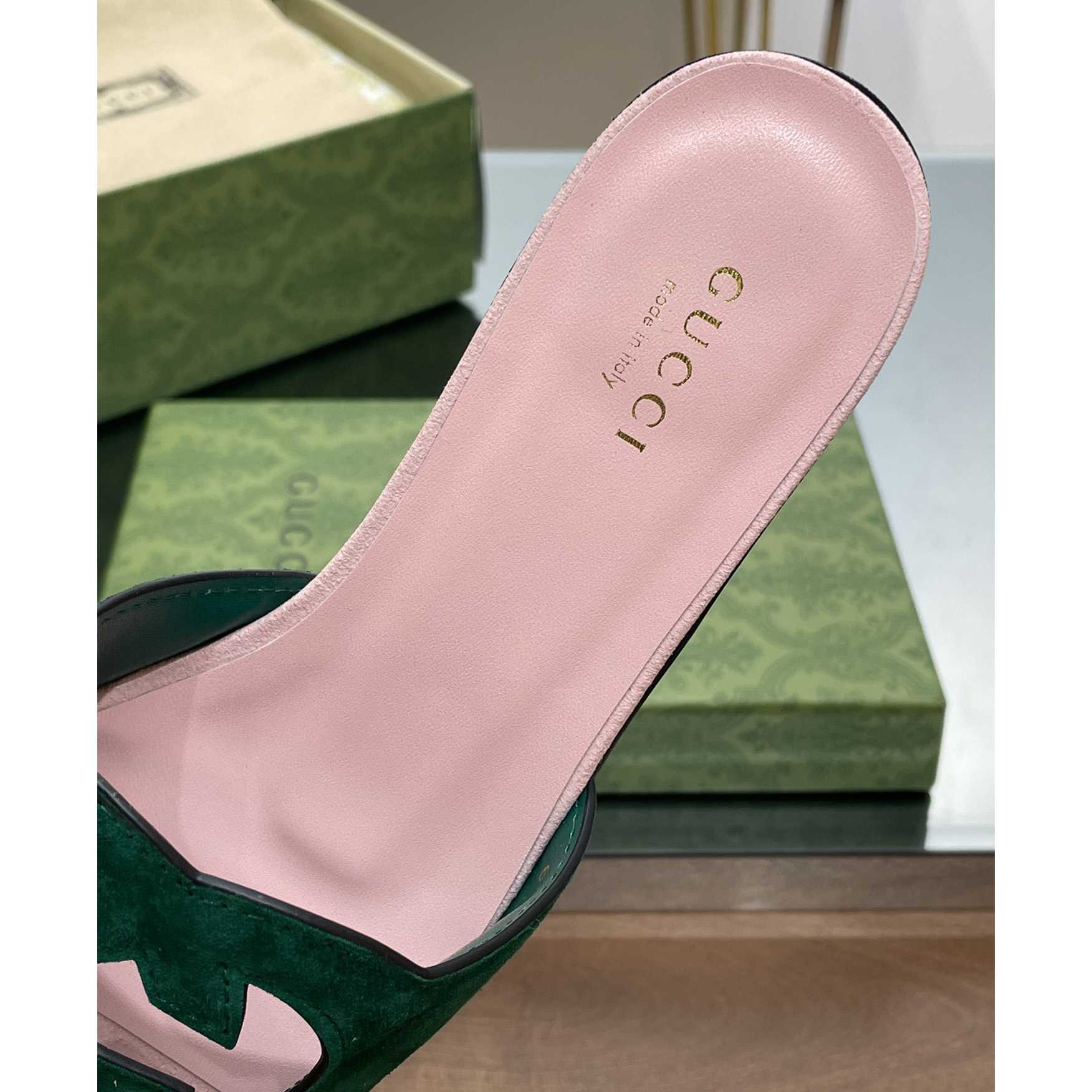 Gucci Women's Interlocking G Cut-out Slide Sandal - FashionPlug