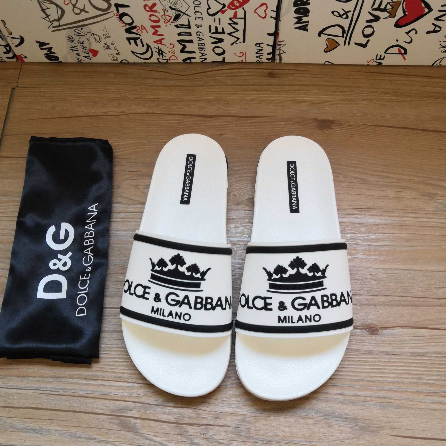 Dolce & Gabbana Logo Slides - FashionPlug