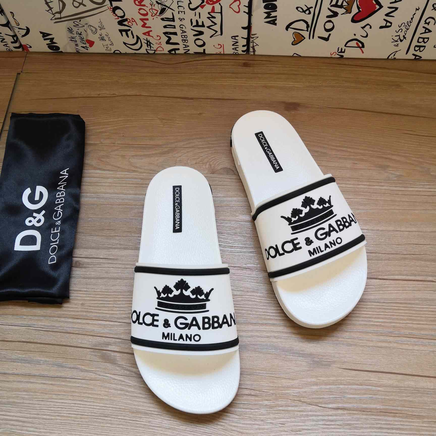 Dolce & Gabbana Logo Slides - FashionPlug