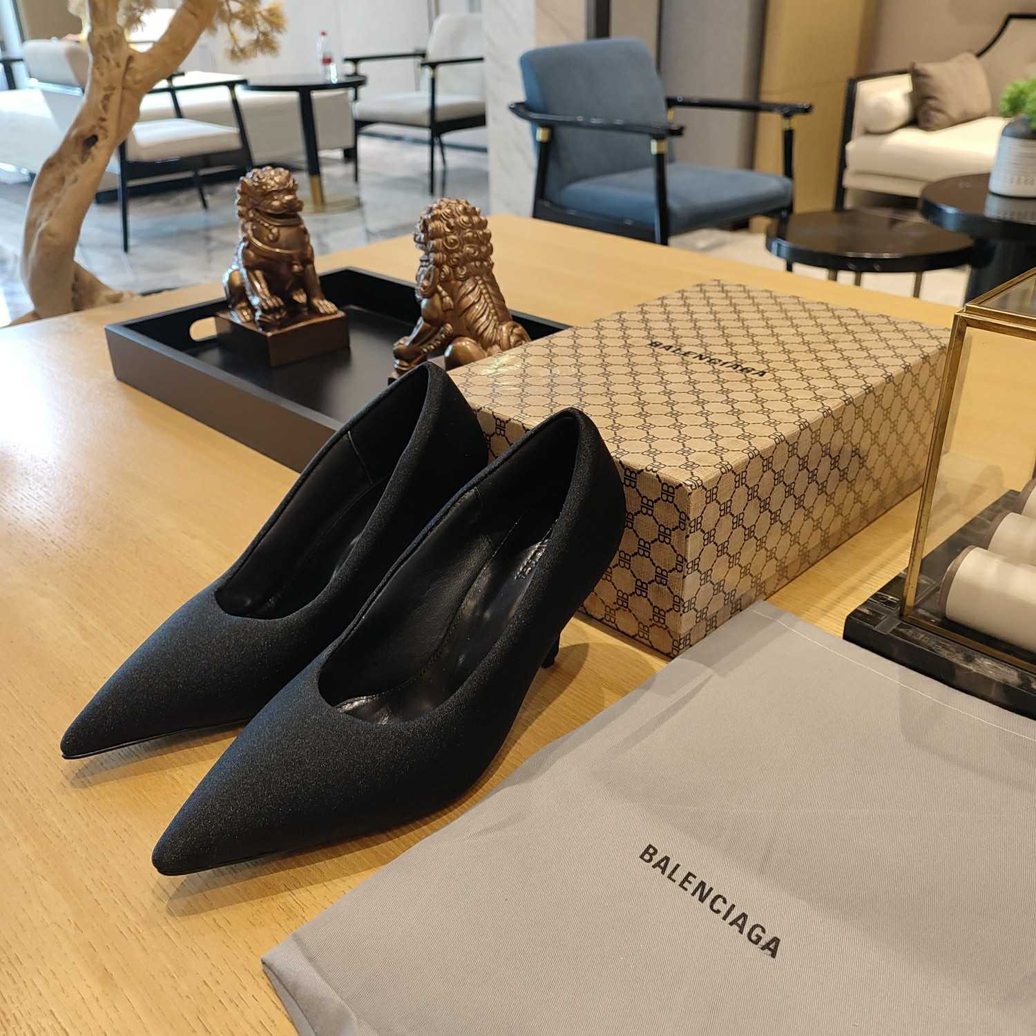 Balenciaga XL Pump 110mm In Black - FashionPlug