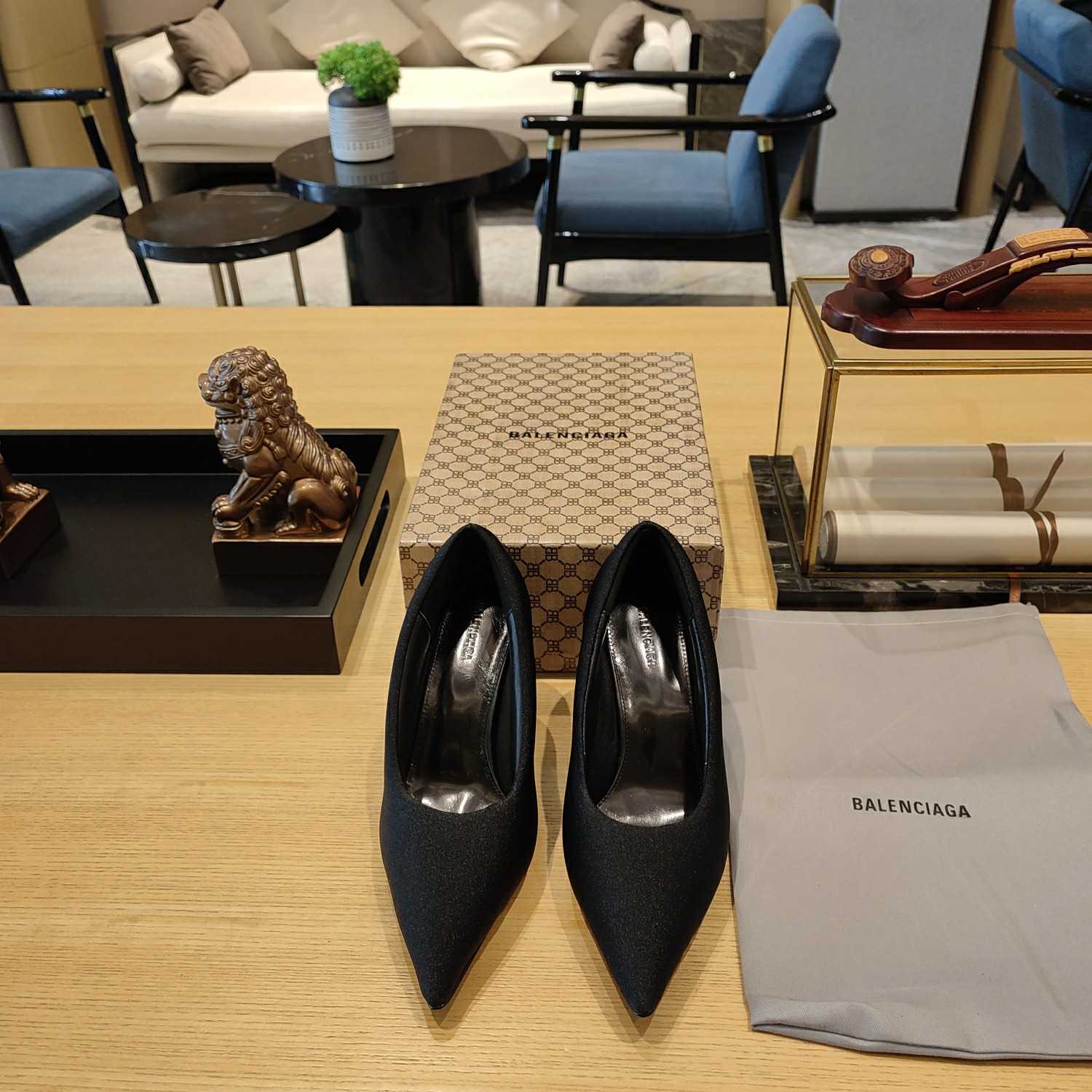 Balenciaga XL Pump 110mm In Black - FashionPlug