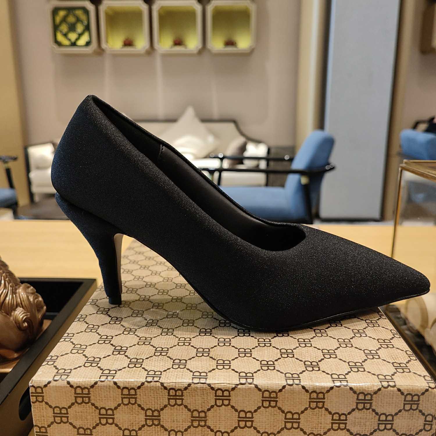 Balenciaga XL Pump 110mm In Black - FashionPlug