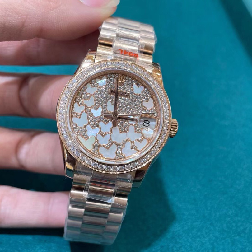 Rolex Rose Gold Datejust 31 Watch - FashionPlug