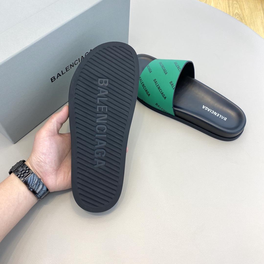 Balenciaga Logo Slide Sandal  - FashionPlug