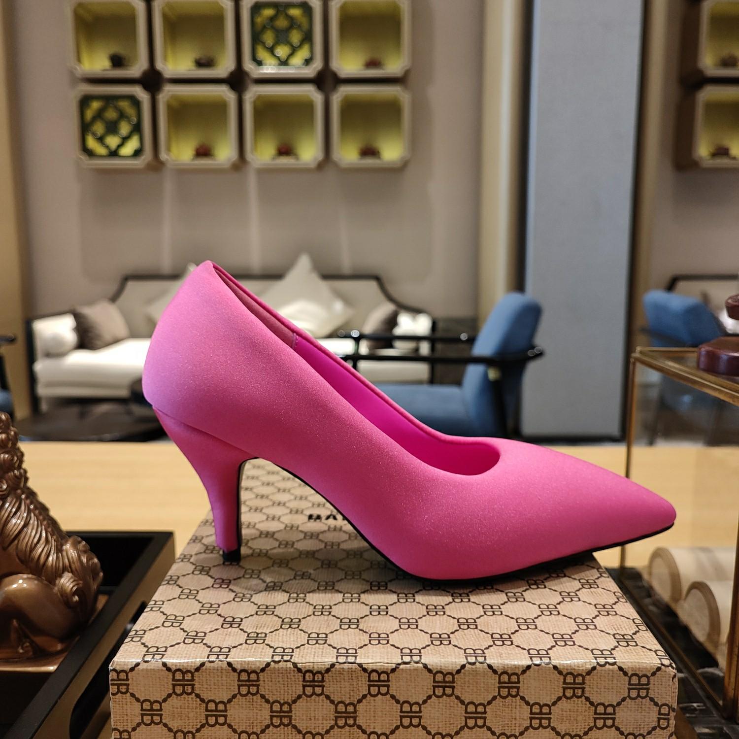 Balenciaga XL Pump 110mm In Neon Pink - FashionPlug