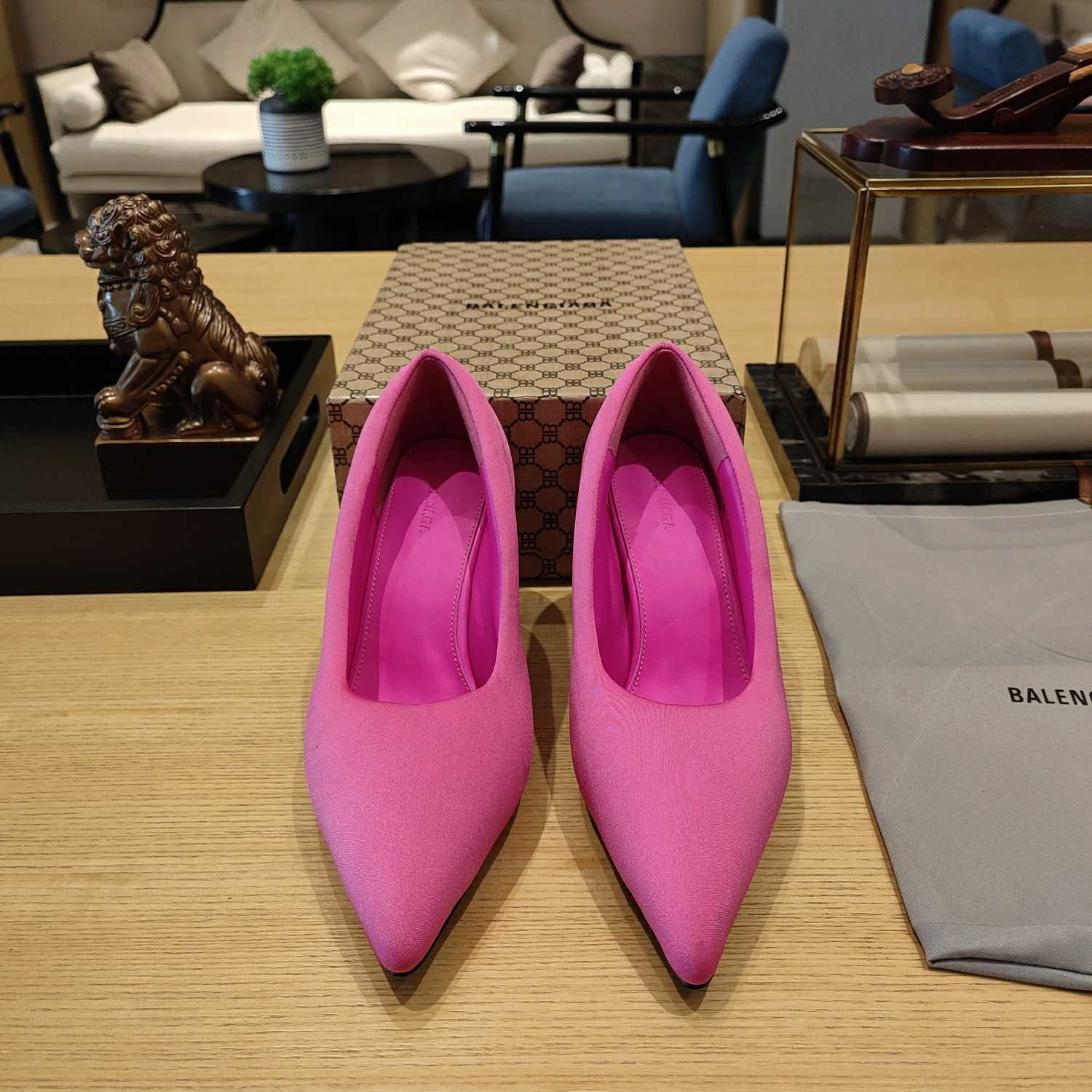 Balenciaga XL Pump 110mm In Neon Pink - FashionPlug