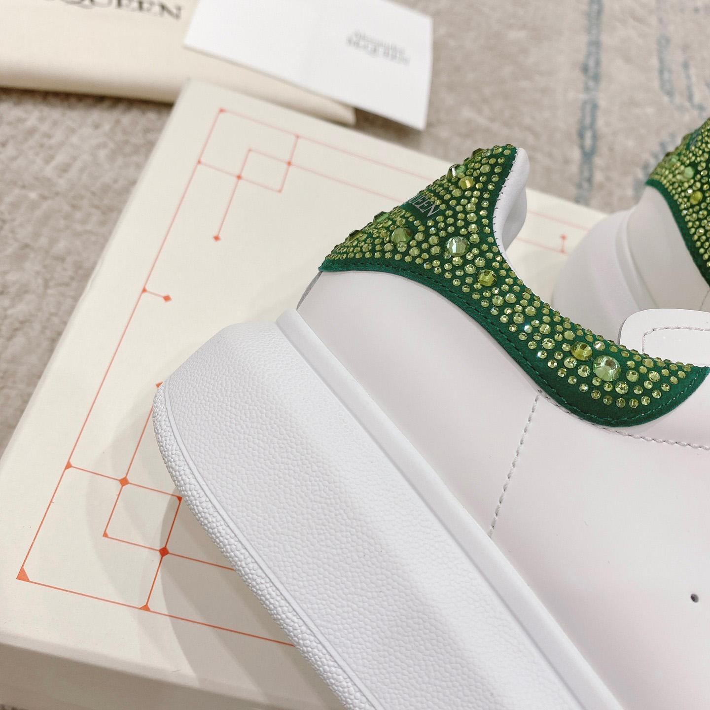 Alexander Mqueen Oversized Sneaker in White/Acid Green - FashionPlug