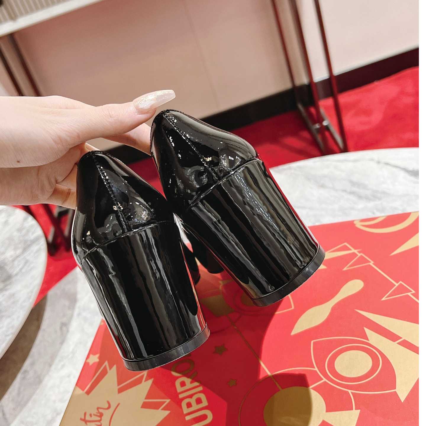 Christian Louboutin Simple 55 Patent Leather Pumps - FashionPlug