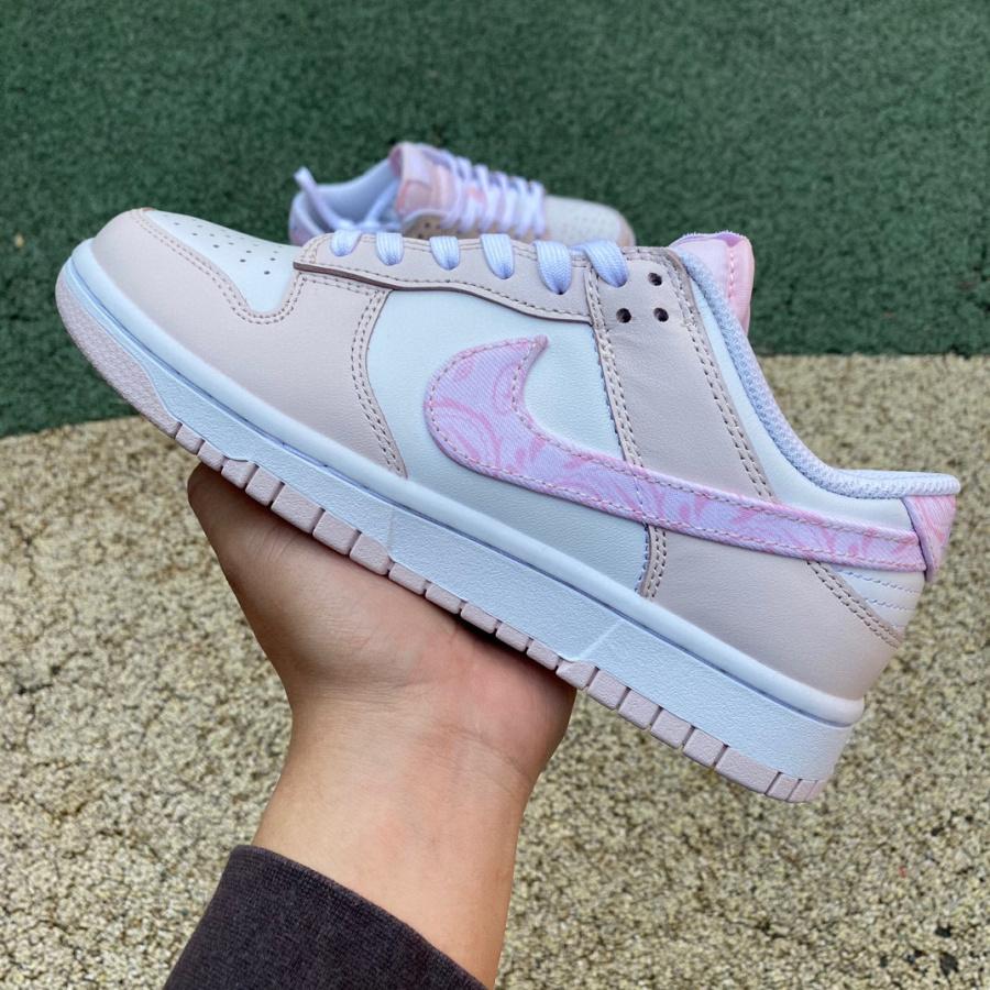 Nike Dunk Low Pink Paisley Sneaker       FD1449-100 - FashionPlug