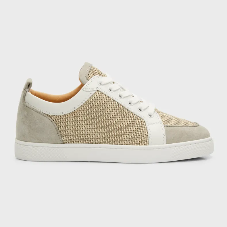 Christian Louboutin Rantulow Red Sole Leather Low-Top Sneakers  - FashionPlug
