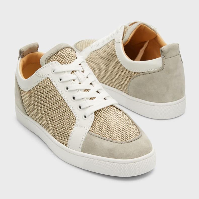 Christian Louboutin Rantulow Red Sole Leather Low-Top Sneakers  - FashionPlug